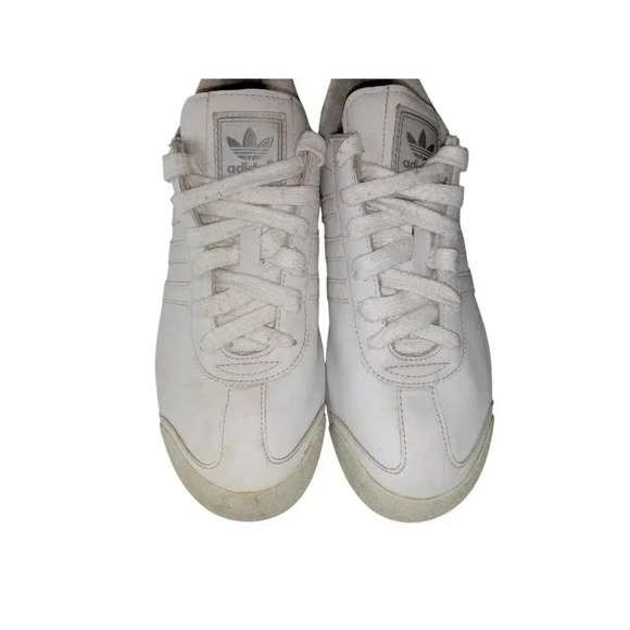 Adidas Samoa White Leather Low Top Casual Shoes Sneakers G21251 Womens Size 7 - Picture 2 of 10